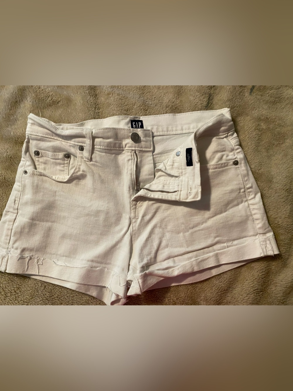 GAP White Denim Cutoff Shorts